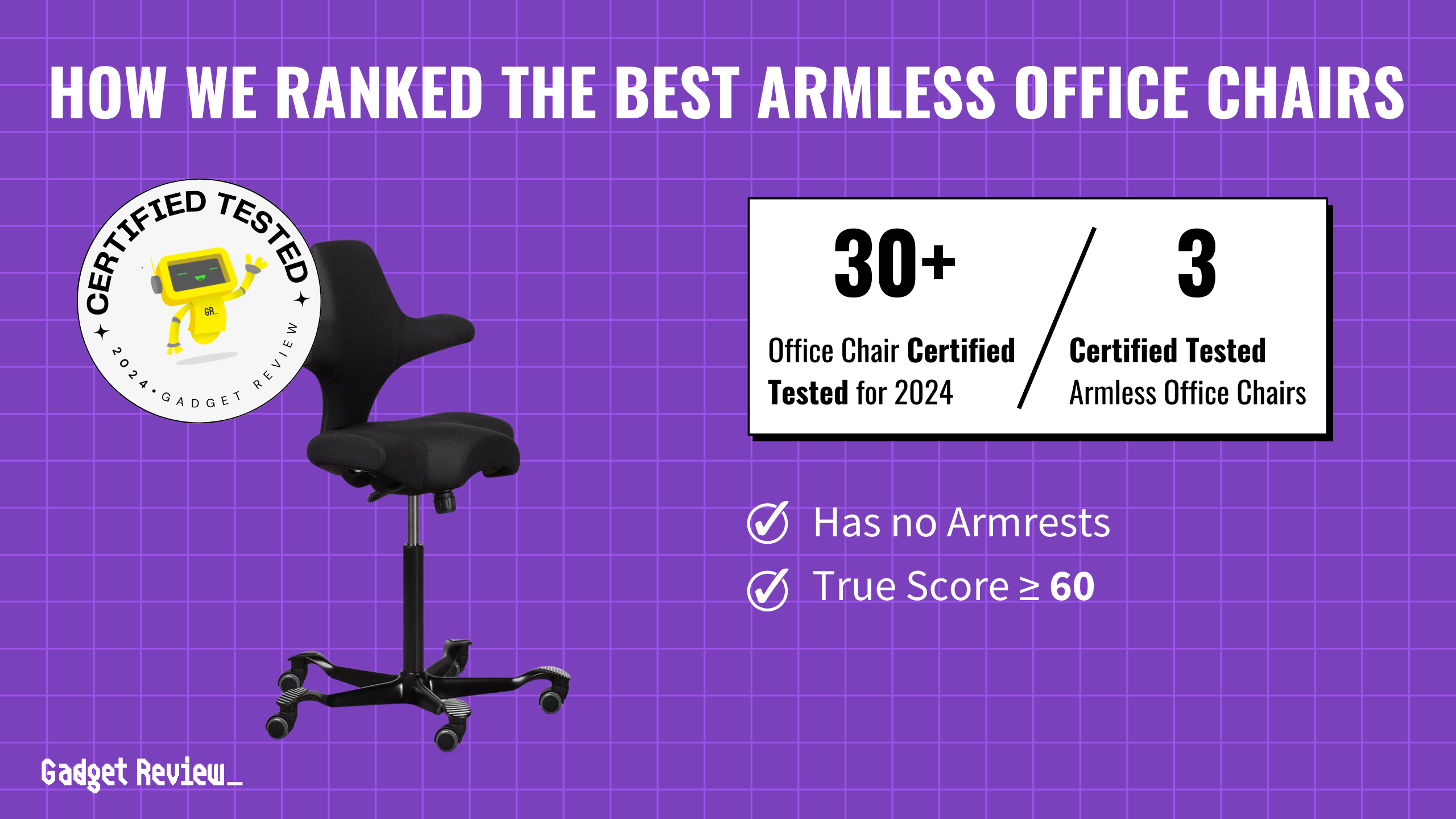 best armless office chair guide that shows the top best office chair model