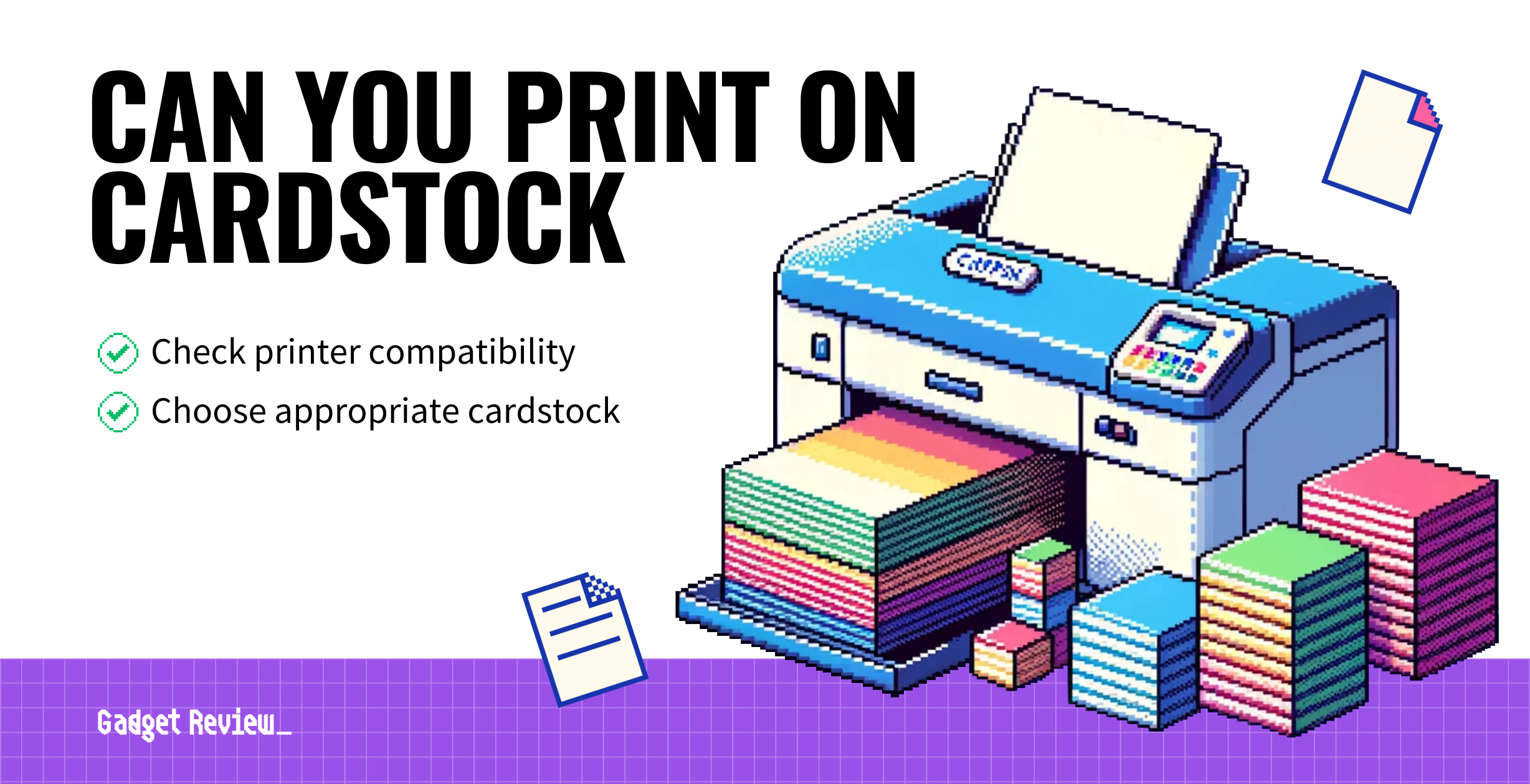 can you print on cardstock guide